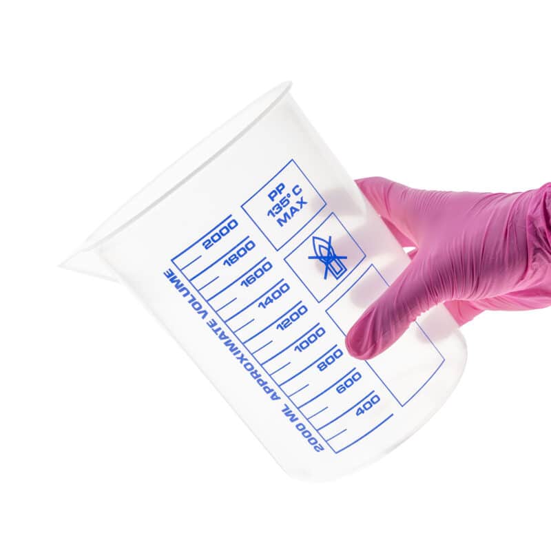 Zlewka plastikowa niska laboratoryjna, PP