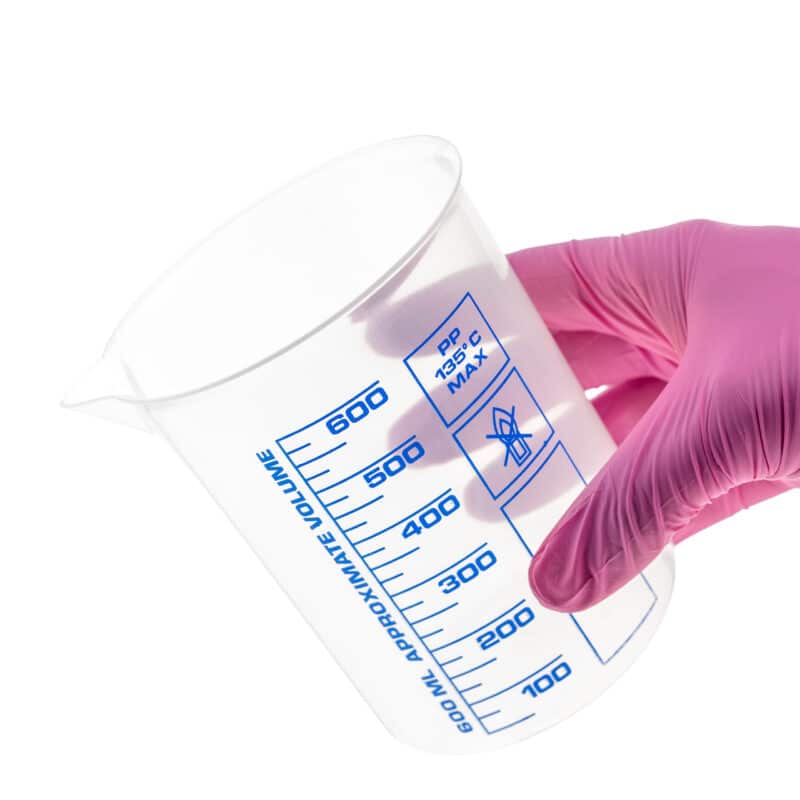 Zlewka plastikowa niska laboratoryjna, PP
