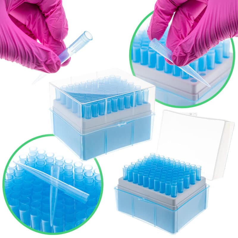 Biologix® Końcówki do pipet – sterylne, w statywie, 96 szt.
