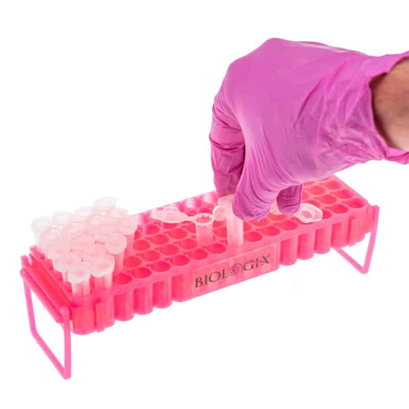 Statyw na probówki 80 + 60 miejsc 0,2 – 2 ml, dwustronny