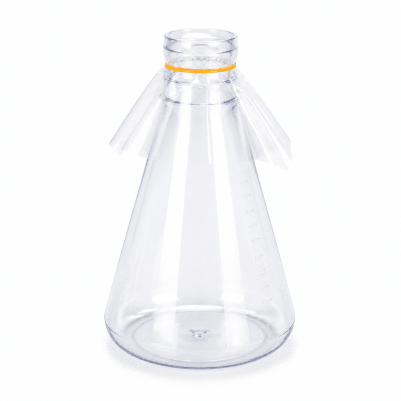 Kolba Erlenmeyera do hodowli bakterii PC – płaskie dno, 125–500 ml
