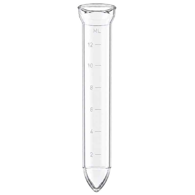 Probówki na mocz do osadu, wirówkowe 12 ml, bez korka, 100 szt. + korki