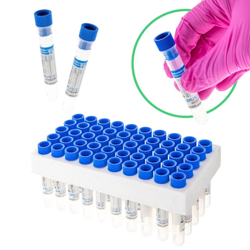 Probówki do pobierania krwi z cytrynianem sodu, koagulologia, 50 szt.