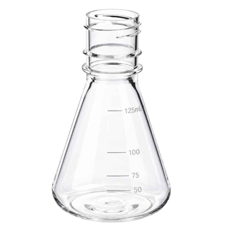 Kolba Erlenmeyera do hodowli bakterii i drożdży, PC, 125-500 ml