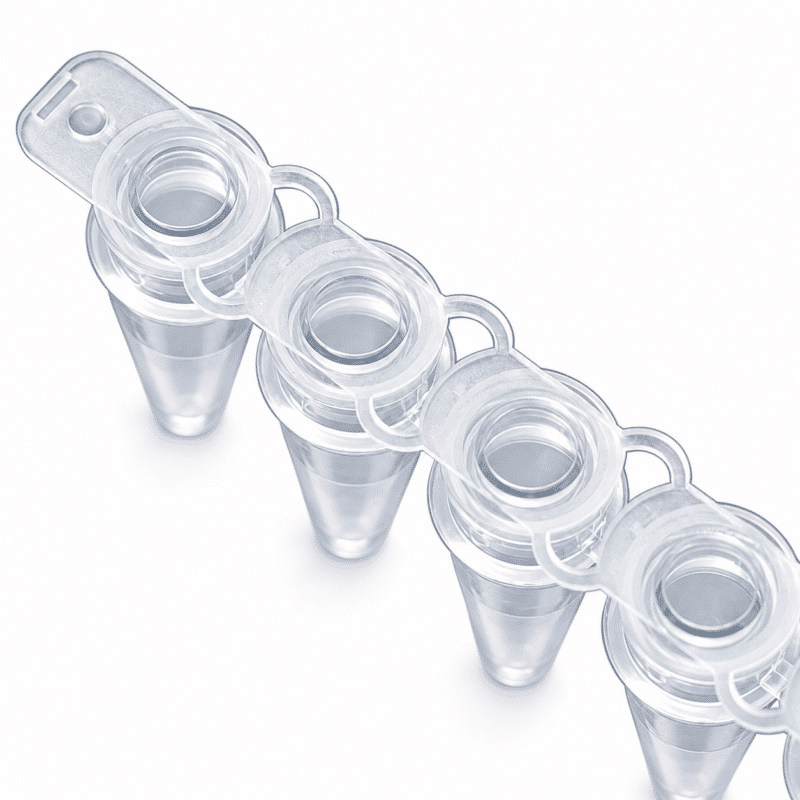 Probówki PCR 0,2 ml w paskach 8-strip z wieczkami, DNase/RNase free